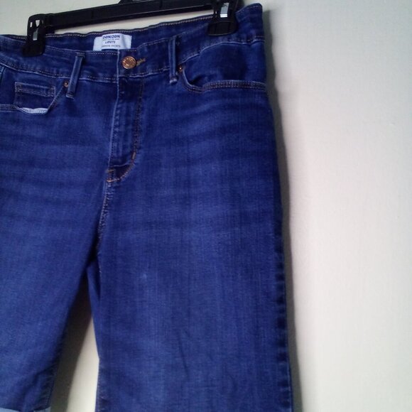 Denizen Levis Shorts Women 8 Bermuda Roll Hem Denim Blue - Picture 8 of 15